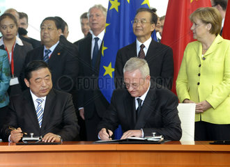Hu Maoyuan+ Winterkorn + Wen Jiabao + Merkel