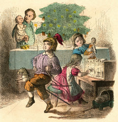 Familie  Bescherung  Heiligabend  1860