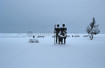 Skulpturen im Schnee