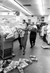 Supermarkt Wettbewerb einkaufen