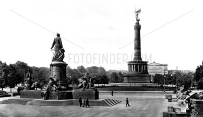 D-Berlin Bismarckdenkmal von R. Begas Siegessaeule J.H. Strack