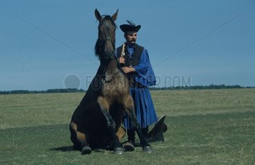 Ungarn  Kalocsa - Puszta: Czikó mit Pferd