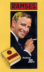Ramses Zigaretten  Werbeplakat  1935