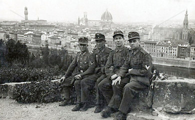 vier deutsche Soldaten in Florenz
