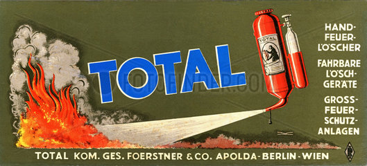 Total Feuerloescher  Werbung  1932