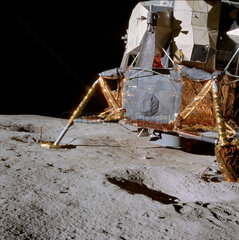 Apollo 14 lunar module on the Moon  February 1971.
