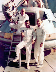 Apollo 12 astronauts Charles Conrad  Richard Gordon and Alan Bean  1969.