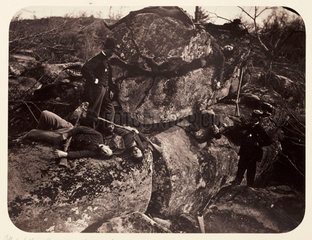 'Gettysburg - 3rd Day. Rocks Opposite Little Round Top Hill...'  3 July 1863.