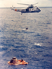 Apollo 14 recovery  Pacific Ocean  9 February 1971.