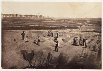 'Crater  Confederate Lines  Petersburg Virginia'  USA  1867.