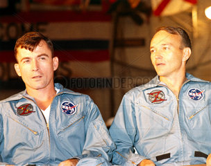 Gemini 10 astronauts John Young and Michael Collins  1966.