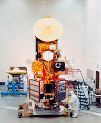 The Landsat D satellite before launch  1982.