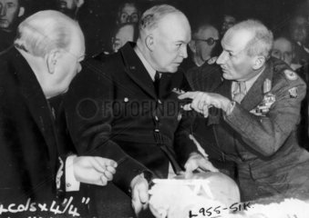 Churchill  Eisenhower and Monty  London  October 1951.