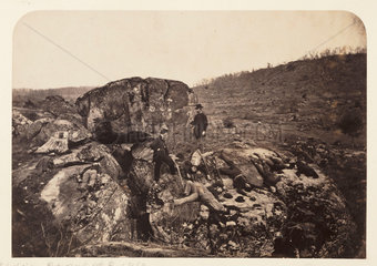 'Gettysburg - 3rd Day. Rocks Opposite Little Round Top Hill'  3 July 1863.
