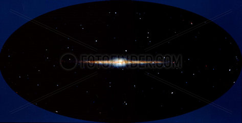 COBE satellite's view of the Milky Way  11 February  1990.