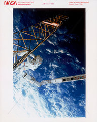 Shuttle Astronaut on EVA  Atlantis  1985.