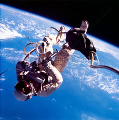 Astronaut Ed White spacewalking  1965.