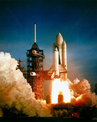 First launch of the Space Shuttle  mission STS-1  1981.