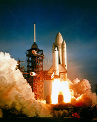 First launch of the Space Shuttle  mission STS-1  1981.
