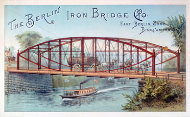 Bowstring Girder Bridge  Binghamton  New York  United States  c 1870.