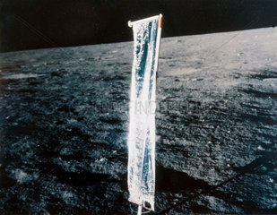 Solar wind experiment on the Moon  1969-1972.