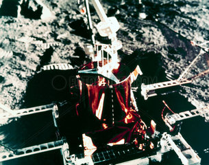 Close up of Apollo 11 lunar experiment  1969.