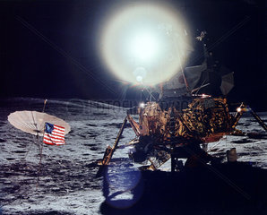 Apollo 14 lunar module on the Moon  February 1971.