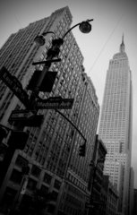 Empire State Building from the corner of 34th & Madison  New York  USA  c 2005.