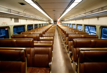 NJ Transit train carriage interior  New Jersey  USA  2005.