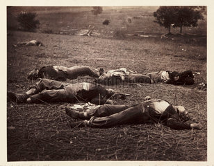 Union dead where General Reynolds fell  Gettysburg  Pennsylvania  July 1863.