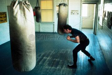 Boxing gym  California  USA  1971.