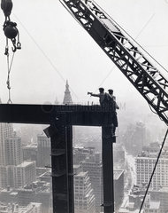 ‘Laying a Beam  Empire State Building'  New York  c 1931.