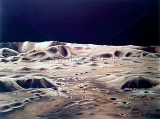 Artist’s impression of the Apollo 16 landing site  1972.