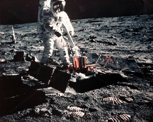 Apollo 11 astronaut  Edwin ‘Buzz’ Aldrin on the Moon  1969.