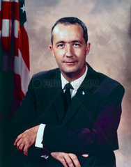 Astronaut James McDivitt in formal suit  1966.