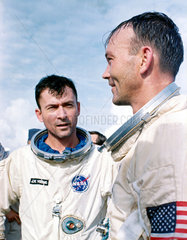 Gemini 10 astronauts John Young and Michael Collins  1965.