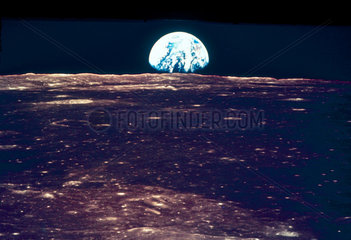 Earthrise over the Moon  1969.