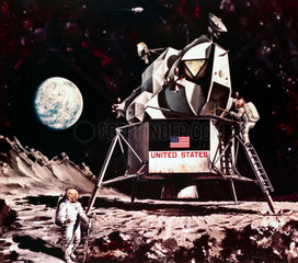 Artist impression of the Apollo Lunar Module  1968.