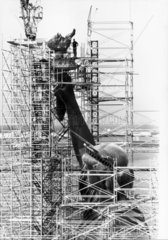 Renovation of the Statue of Liberty  New York  July 1984.