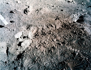 Orange soil on the moon  1972.