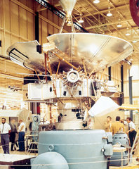 Test mock-up of the Pioneer Jupiter 10 spacecraft  1972.