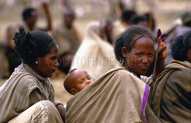 Aethiopische Hungerfluechtlinge im Rot-Kreuz-Camp Adi Gudom