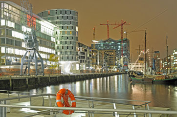 HafenCity bei Nacht