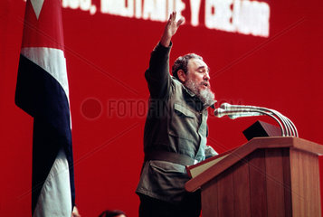 Comandante Fidel Castro Ruz haelt eine Rede