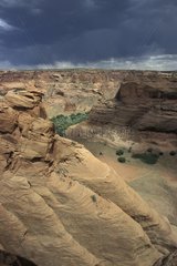 Canyon of Chelly per thundery weather Arizona the USA