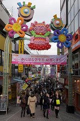Street and adolescents in the trendy to Arajuku Tokyo