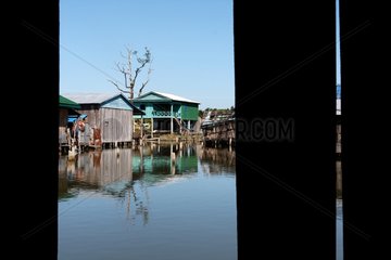 Fishing village near Sihanoukville Cambodia
