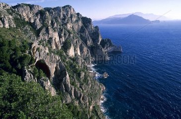 Ile de Capri  les falaises.