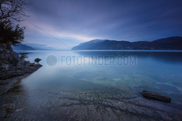 Landscape of Lake Bourget in Chindrieux  Savoie  France