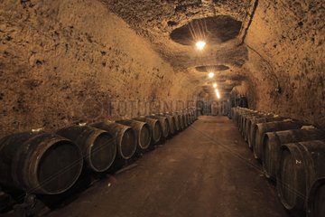 Cellar carved into the rock Vouvray Loire France